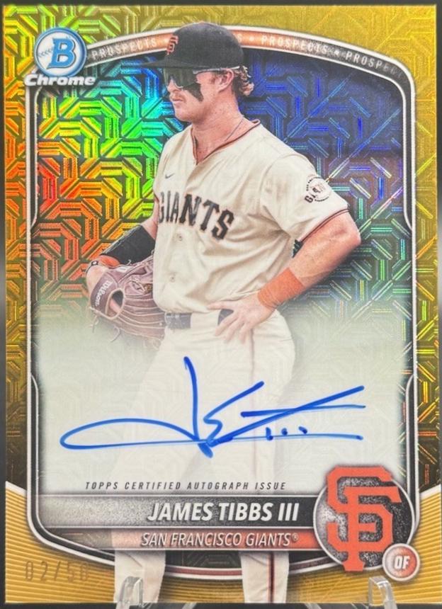 James Tibbs III [Gold Mojo Refractor] #BMA-JT