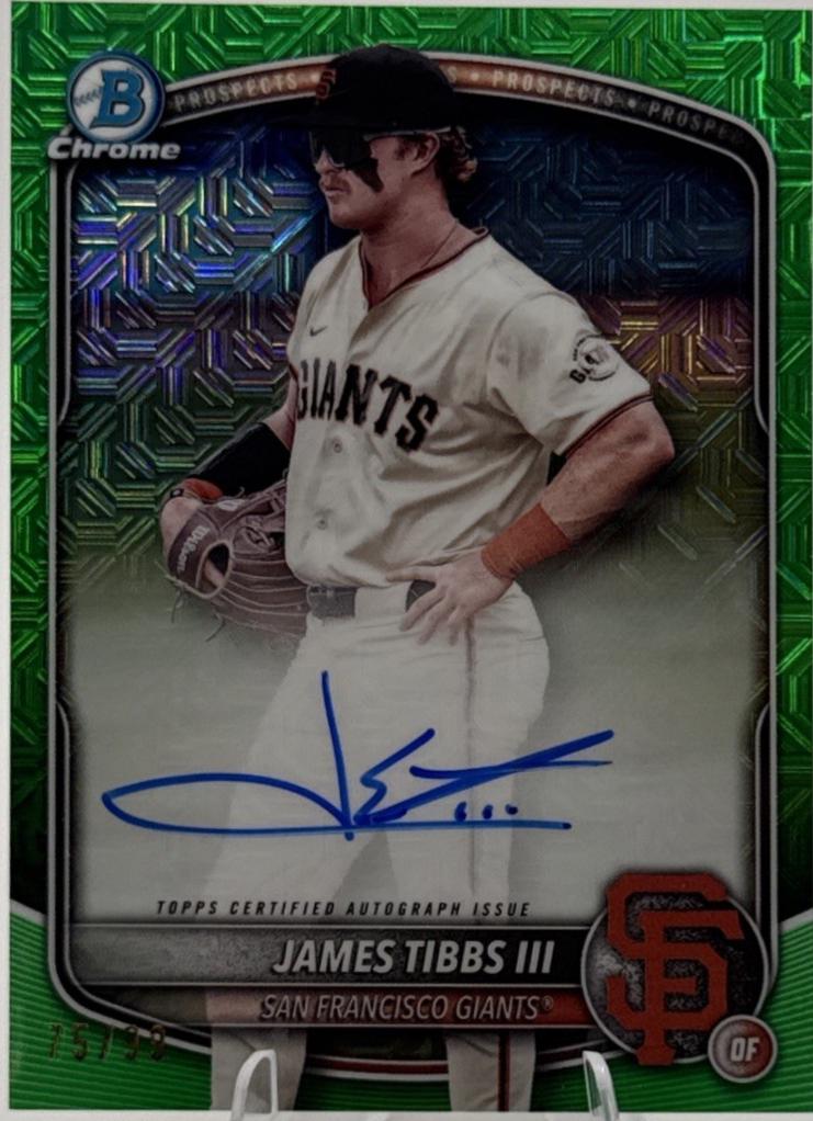 James Tibbs III [Green Mojo Refractor] #BMA-JT