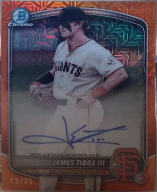 James Tibbs III [Orange Mojo Refractor] #BMA-JT