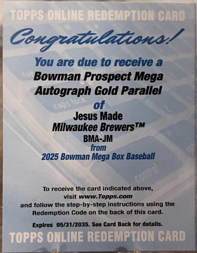 Jesus Made [Gold Refractor] #BMA-JM