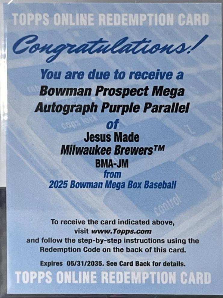 Jesus Made [Purple Refractor] #BMA-JM