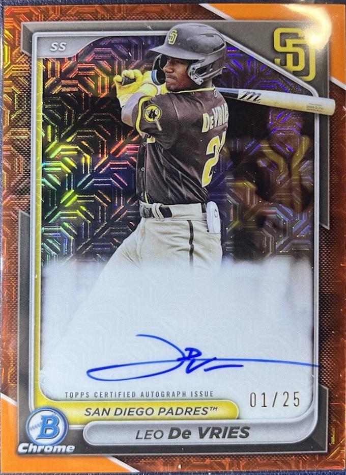 Leo De Vries [Orange Mojo Refractor] #BMA-LD