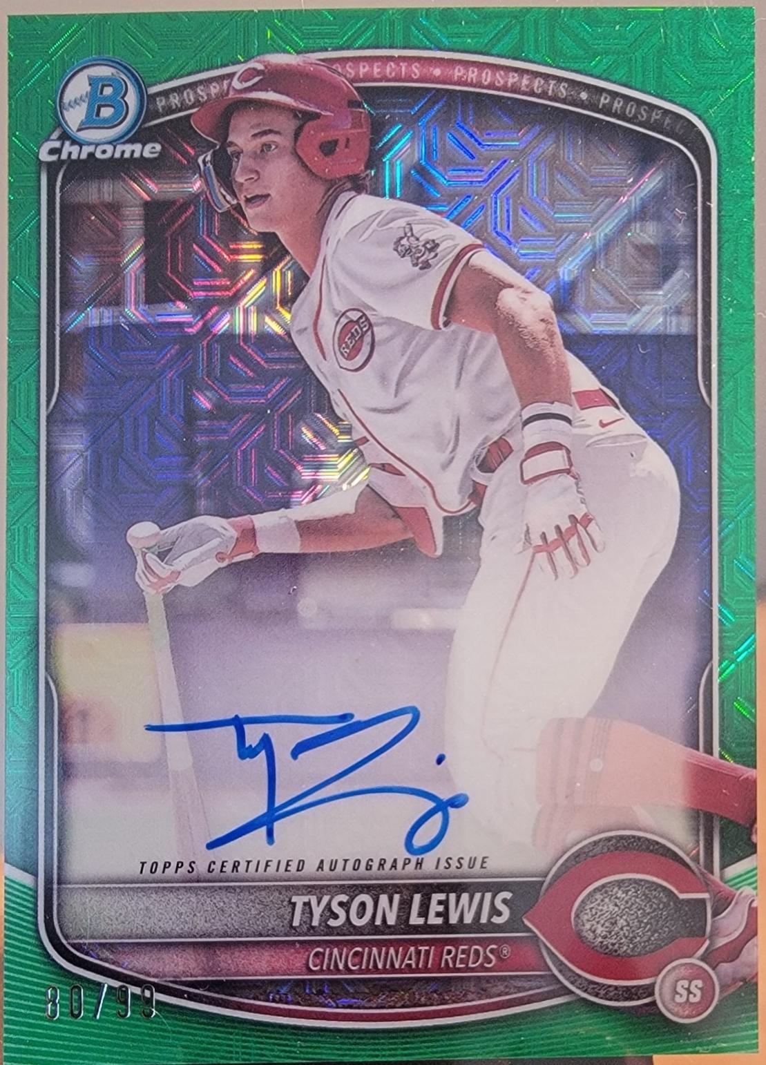 Tyson Lewis [Green Mojo Refractor] #BMA-TLE