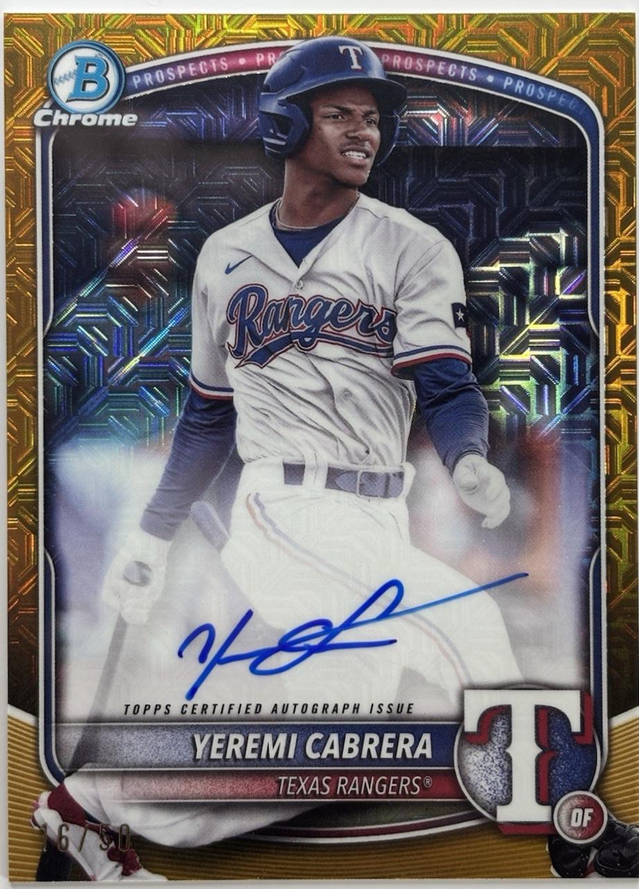 Yeremi Cabrera [Gold Mojo Refractor] #BMA-YCA