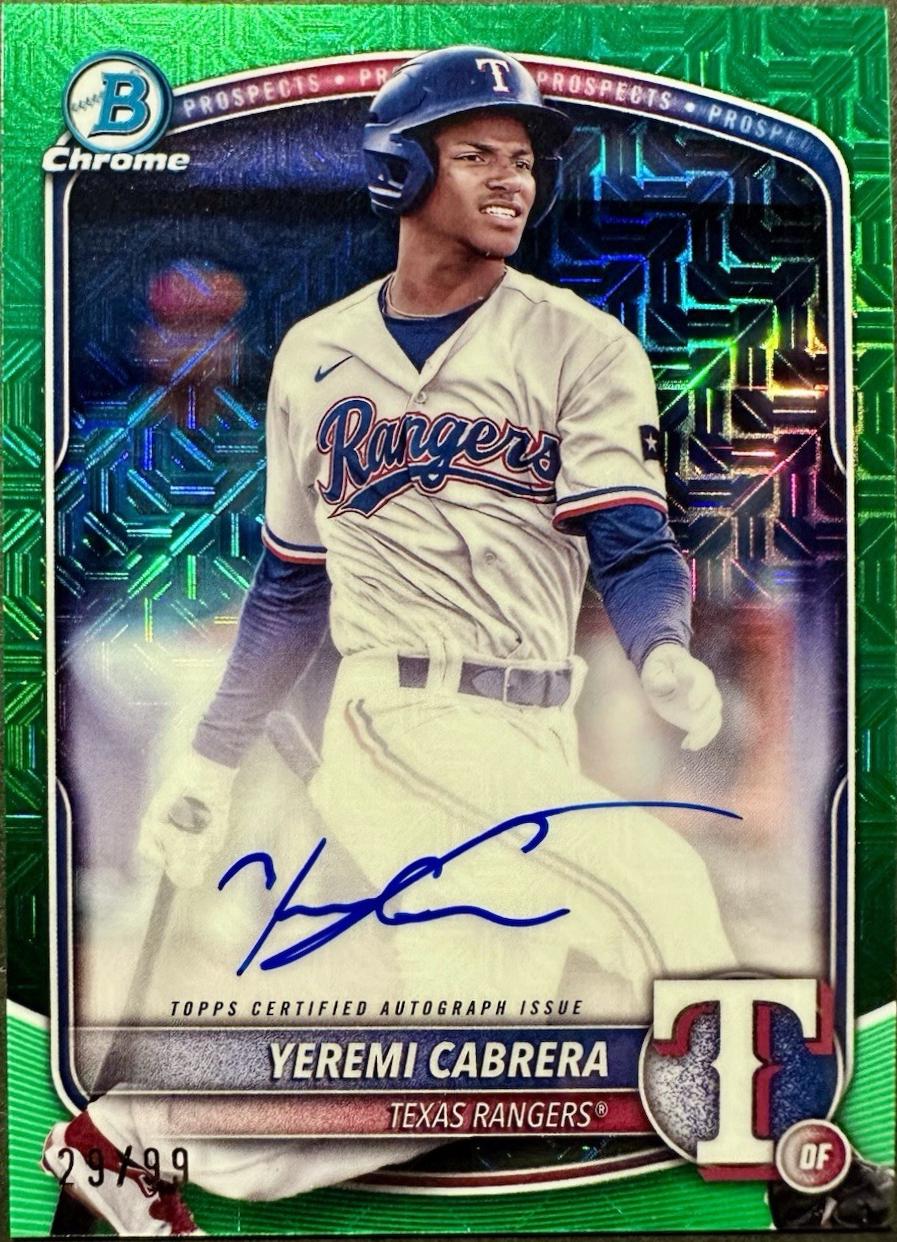Yeremi Cabrera [Green Mojo Refractor] #BMA-YCA