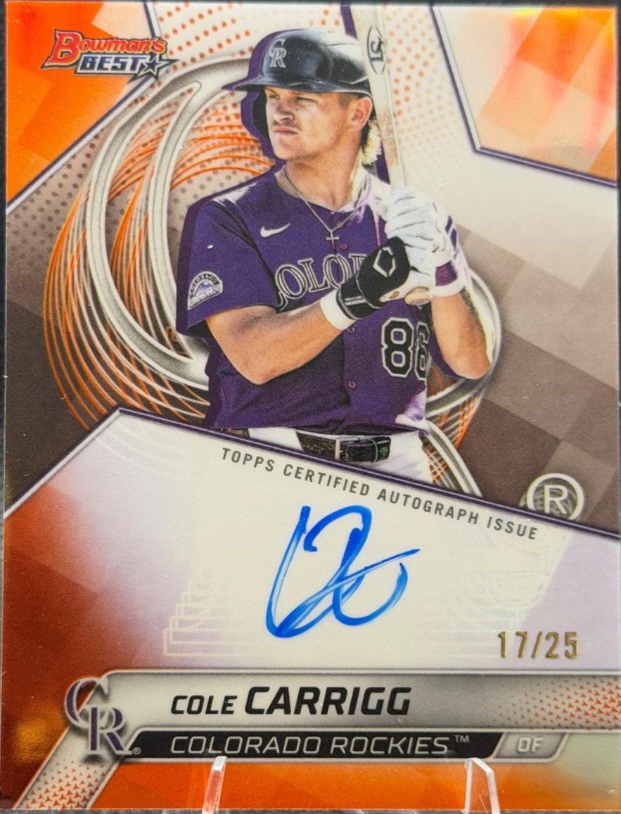 Cole Carrigg [Orange X-Fractor] #B25-CCA