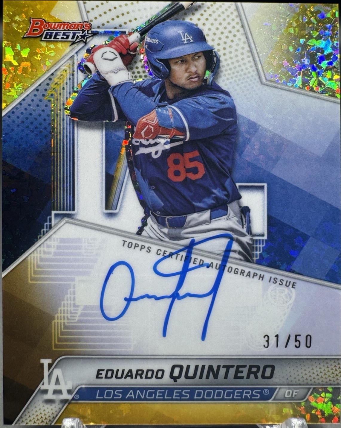 Eduardo Quintero [Gold Mini-Diamond Refractor] #B25-EQU