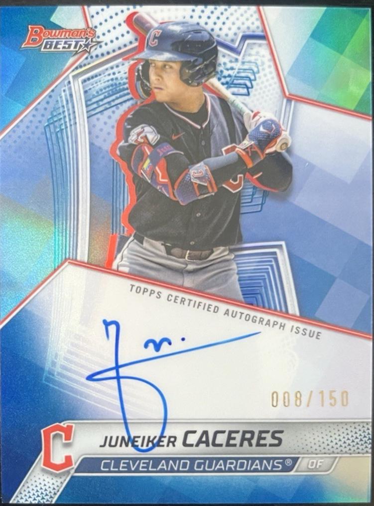 Juneiker Caceres [Blue Refractor] #B25-JCAC