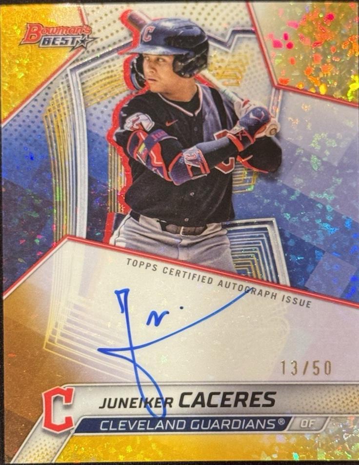 Juneiker Caceres [Gold Mini-Diamond Refractor] #B25-JCAC