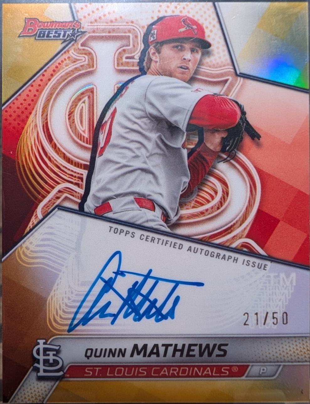 Quinn Mathews [Gold Refractor] #B25-QM