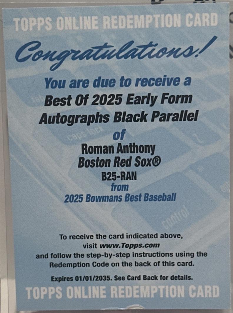 Roman Anthony #B25-RAN