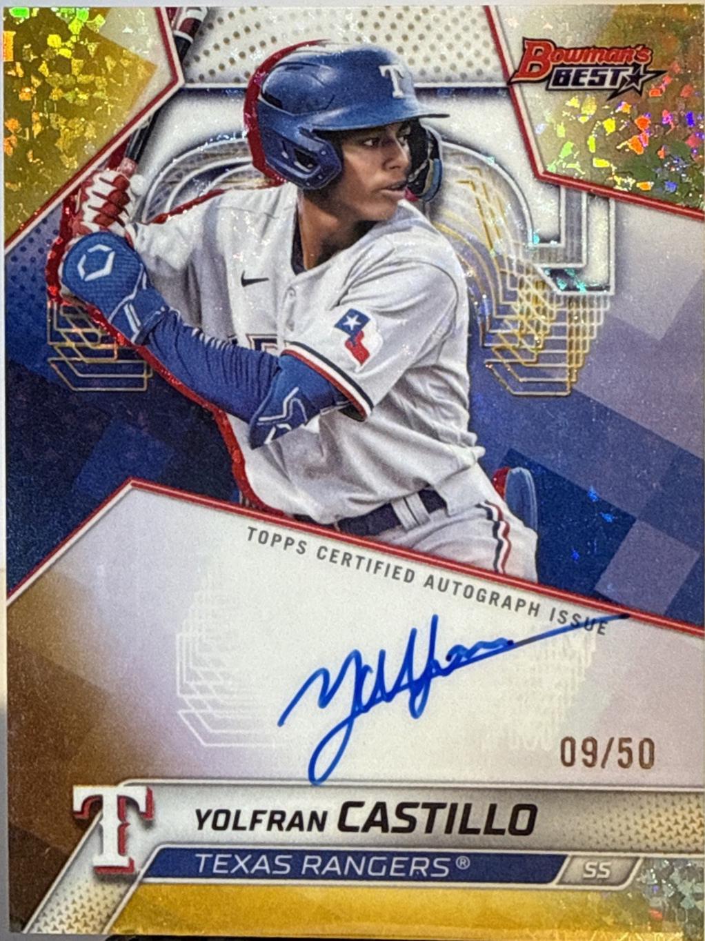 Yolfran Castillo [Gold Mini-Diamond Refractor] #B25-YC