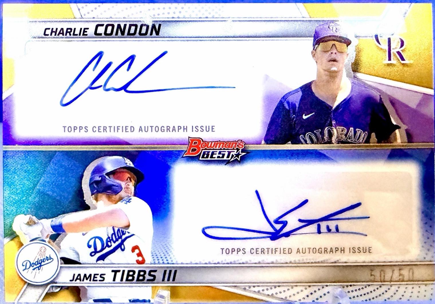 Charlie Condon / James Tibbs III [Gold] #DA-CT
