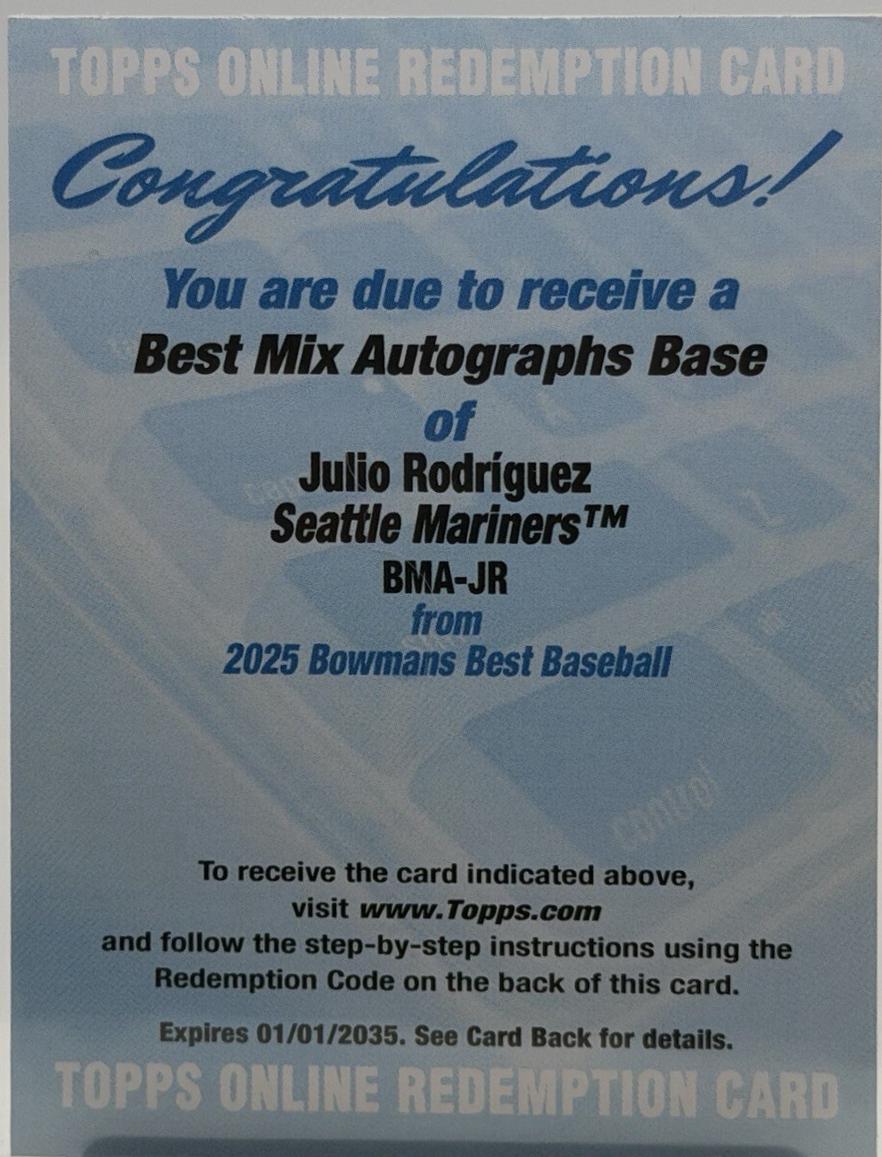 Julio Rodriguez #BMA-JR
