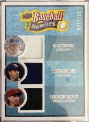 Greg Maddux, Nolan Ryan, Randy Johnson [Patch Purple] #193