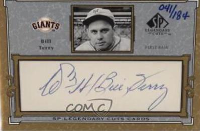 Bill Terry [Autographs] #C-BT
