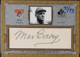 Max Carey [Autographs] #C-MC
