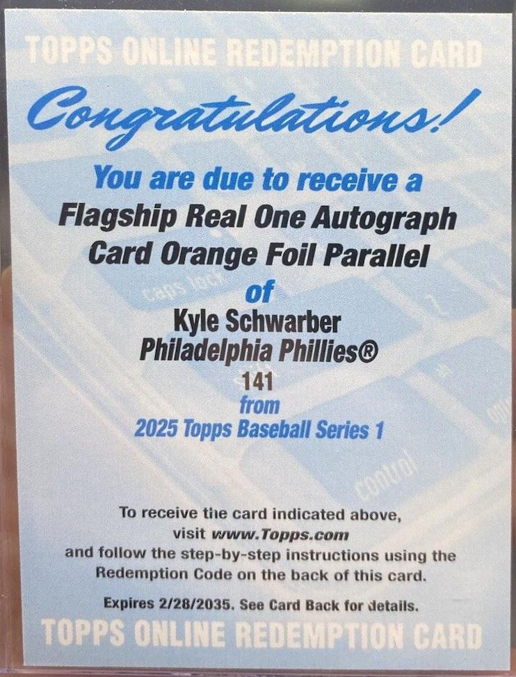 Kyle Schwarber [Orange Foil Flagship Real One Autograph] #141