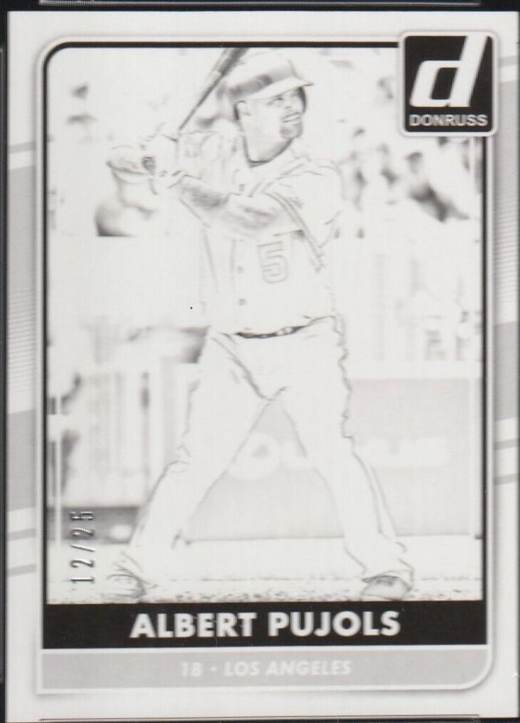 Albert Pujols [Test Proof Black] #62