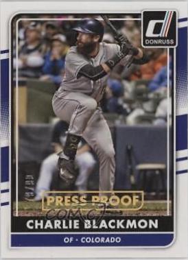 Charlie Blackmon [Gold Press Proof] #103