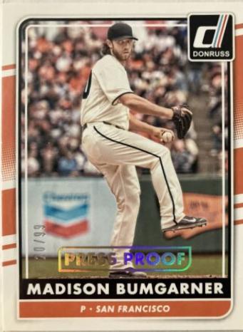Madison Bumgarner [Gold Press Proof] #95