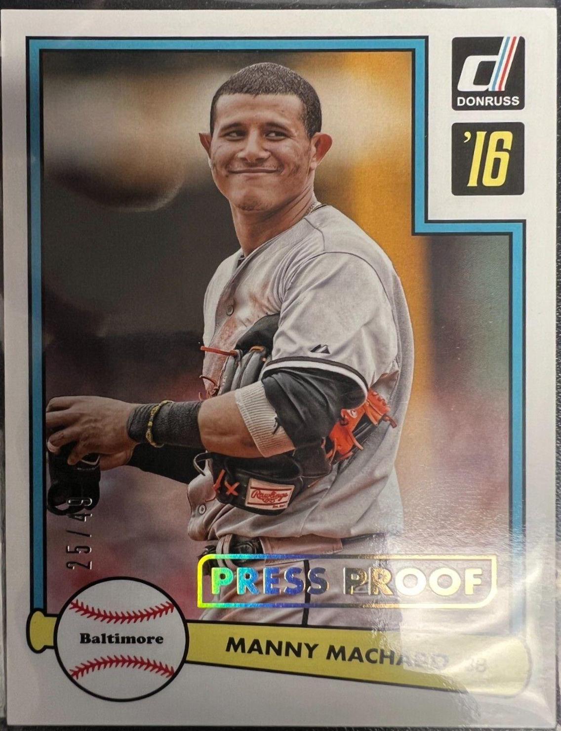 Manny Machado [Gold Press Proof] #72