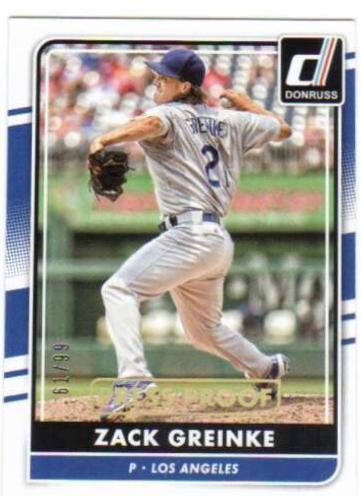 Zack Greinke [Gold Press Proof] #54