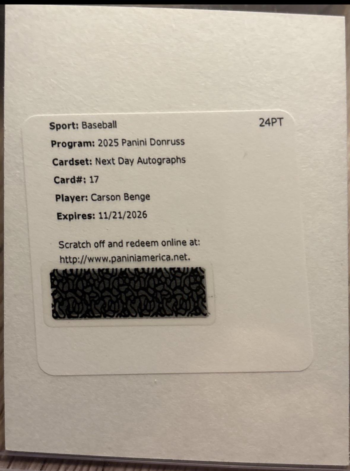 Carson Benge #ND-CB