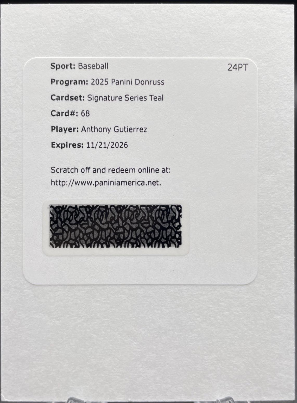 Anthony Gutierrez [Teal] #68