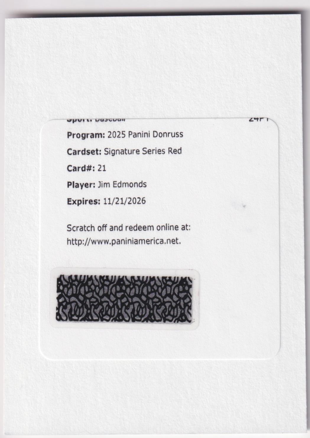 Jim Edmonds [Red] #21