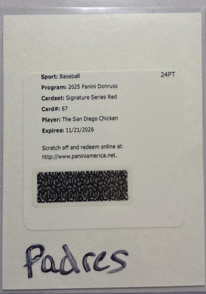 The San Diego Chicken [Red] #SG-SDC