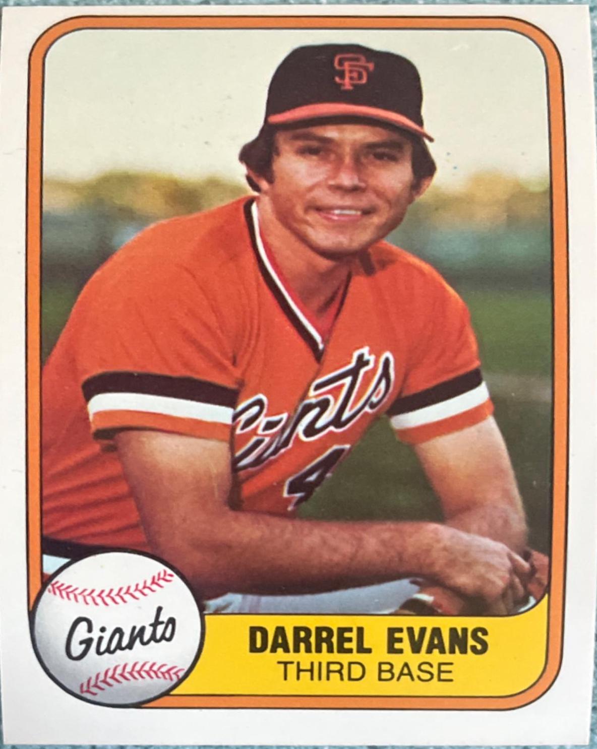 Darrell Evans [Darrel on Front] #436