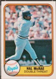 Hal McRae [Royals on Front in Blue Letters] #41