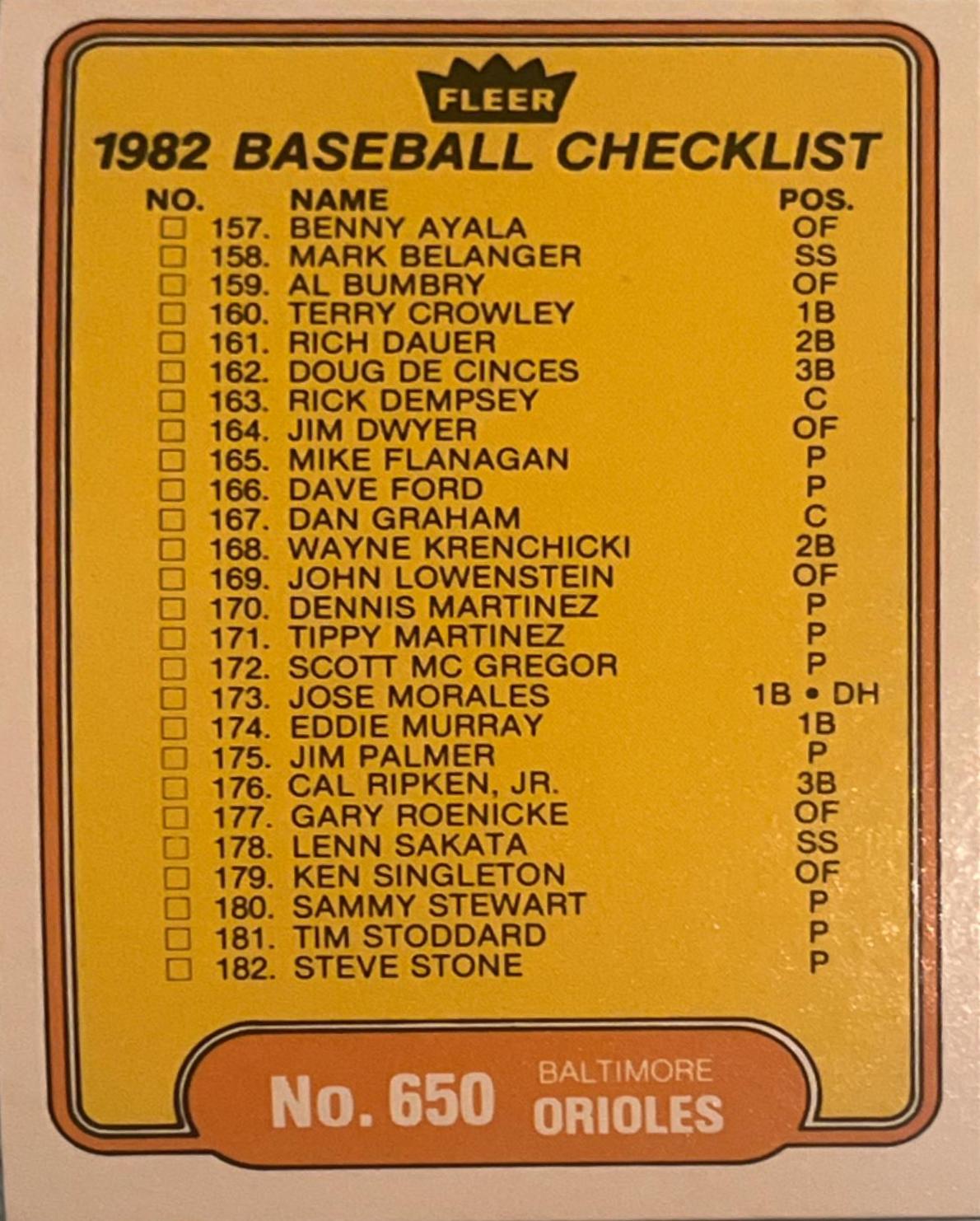 Checklist 157-211 #650