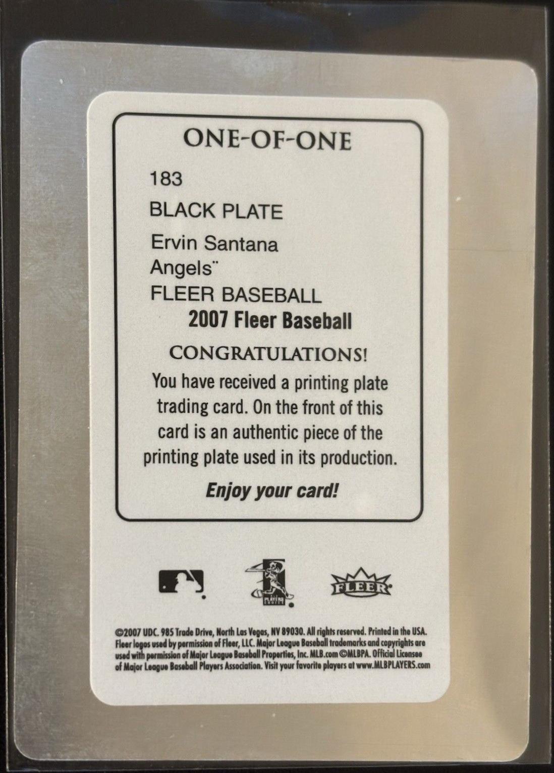 Ervin Santana [Printing Plate] #183