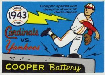 1943 Cards, Yankees [Walker Cooper] #40