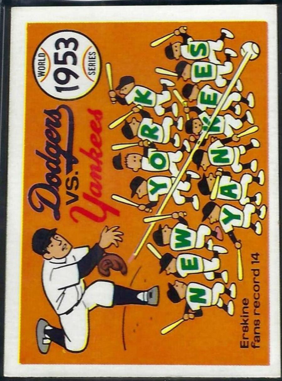 1953 Yanks, Dodgers [Carl Erskine] #50