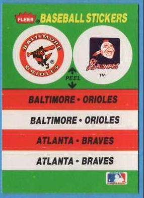 Baltimore Orioles - Atlanta Braves Team Sticker