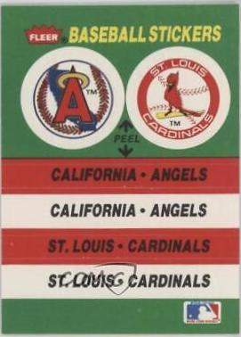 California Angels - St. Louis Cardinals Team Sticker