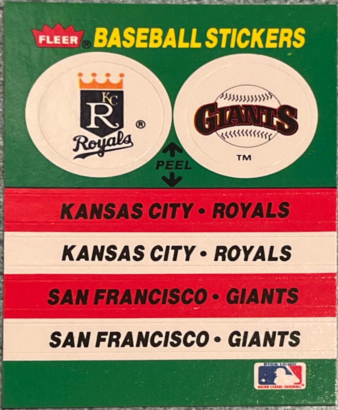 Kansas City Royals - San Francisco Giants Team Sticker