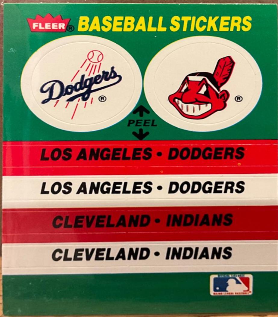Los Angeles Dodgers - Cleveland Indians Team Sticker
