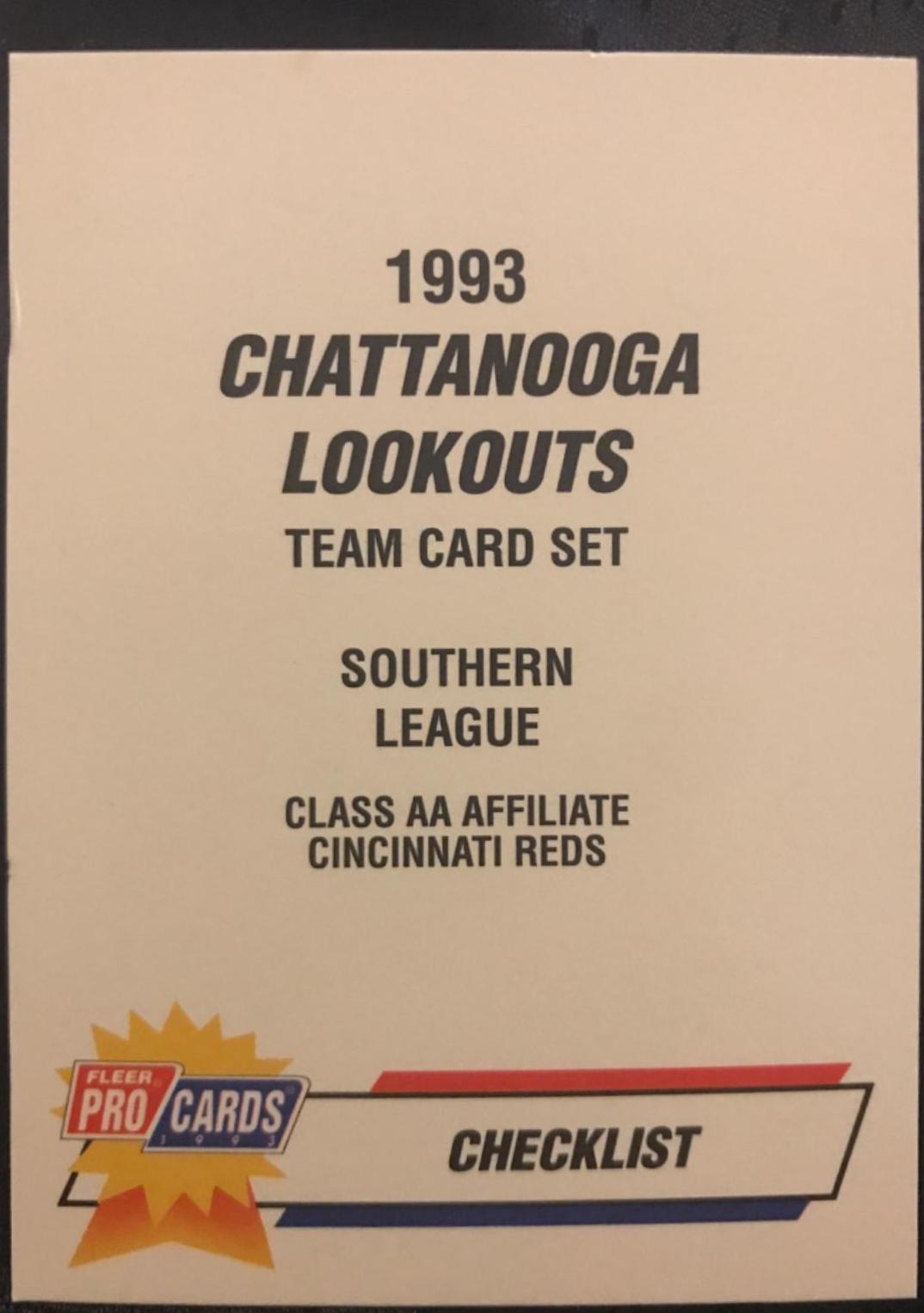 Chattanooga Lookouts Checklist #2377