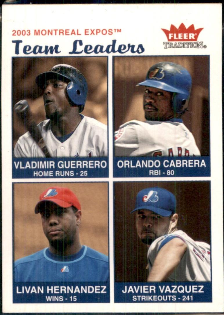 Vladimir Guerrero / Orlando Cabrera / Livan Hernandez / Javier Vazquez #28