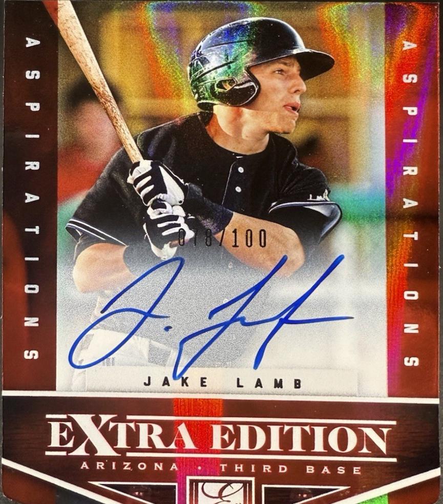 Jake Lamb [Status Die Cut Blue Autograph] #182