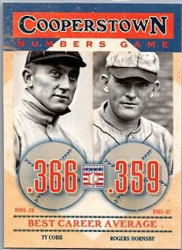 Ty Cobb, Rogers Hornsby #16