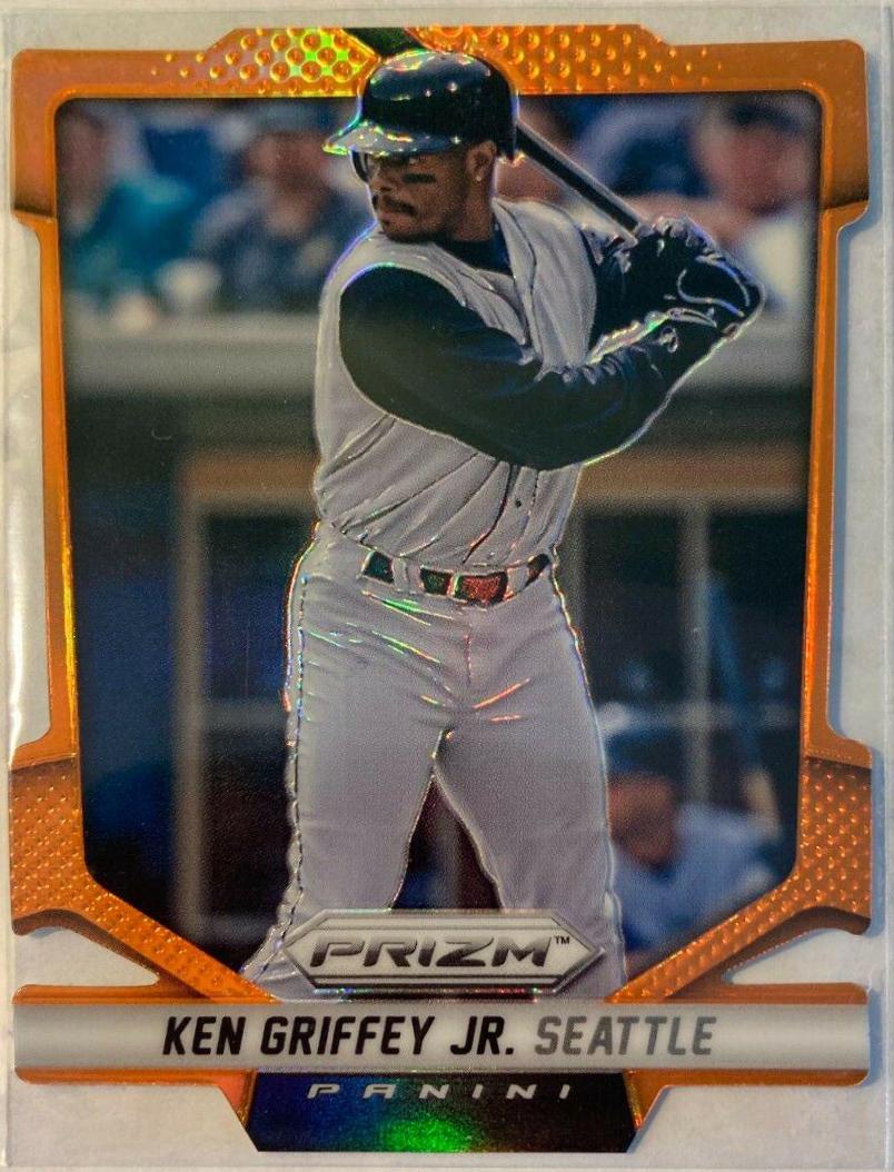 Ken Griffey Jr. [Orange Die Cut Prizm] #155