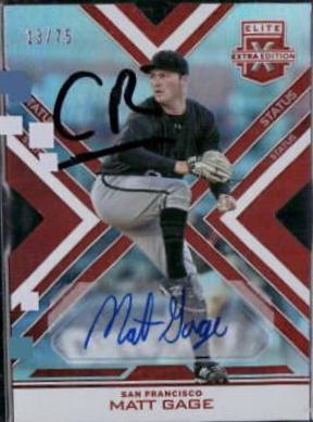Matt Gage [Autograph Die Cut Red] #158