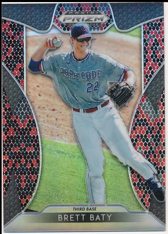 Brett Baty [Red, Black Snakeskin Prizm] #16