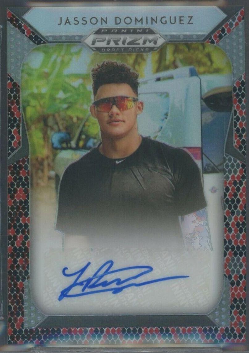 Jasson Dominguez [Red, Black Snakeskin Prizm] #122