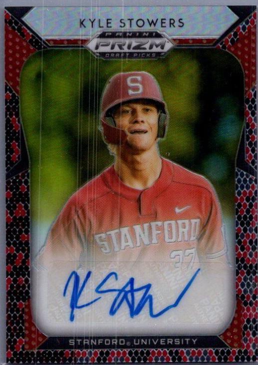 Kyle Stowers [Red, Black Snakeskin Prizm] #49